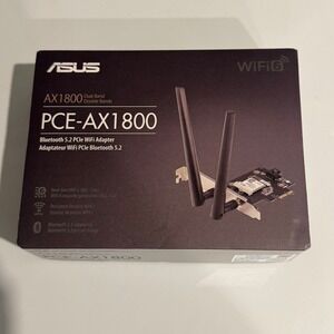 ASUS PCE-AX1800 Dual Band WiFi 6 Bluetooth 5.2 PCIe Adapter WPA3 802.11ax Card